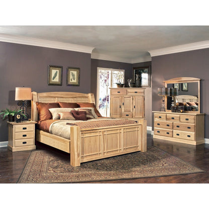Amish Highlands Queen Arch Panel Bed, Natural