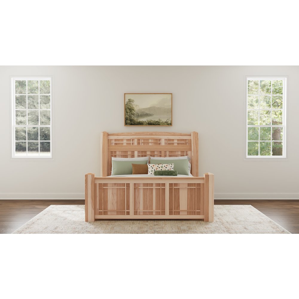 Amish Highlands Queen Arch Panel Bed, Natural