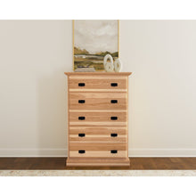 Amish Highlands 5 Drawer Chest, Natural
