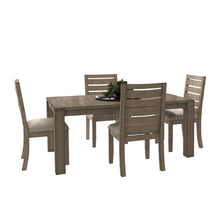 Anacortes 70" - 90" Leg Table with (1) 20" Self Storing Leaf, Dark Taupe