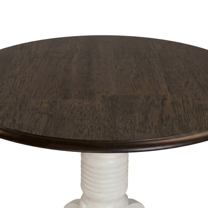 British Isles 26" - 42" Drop Leaf Table, Chalk-Cocoa Bean Finish