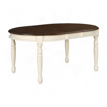 Solid Rubberwood Extendable Oval Dining Table, Distressed Finish, Cocoa Bean