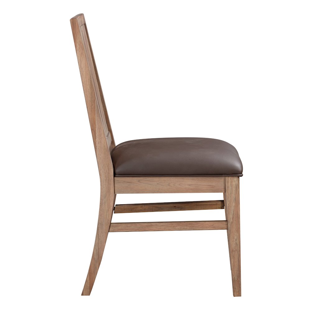 Casual Loft Panel Back Upholstered Side Chair (2 pack), Roasted Hazelnut