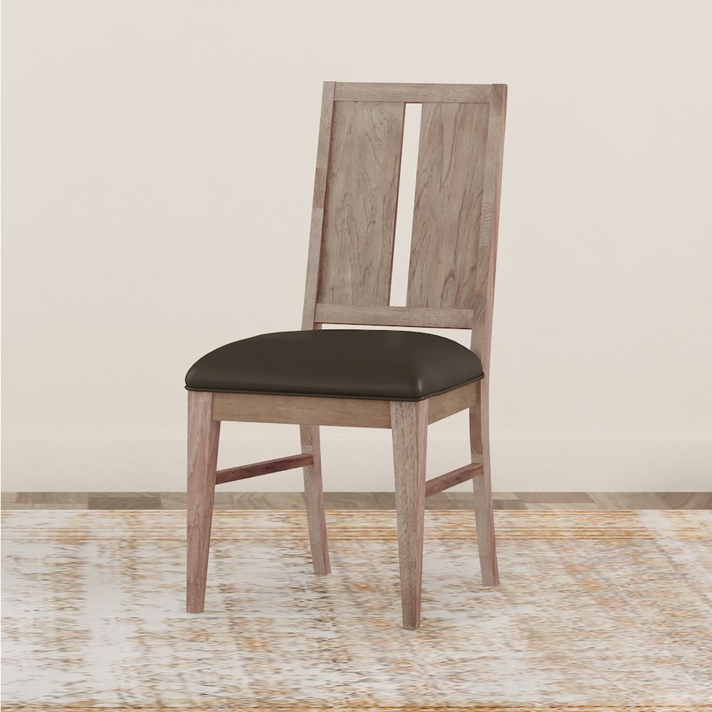 Casual Loft Panel Back Upholstered Side Chair (2 pack), Roasted Hazelnut
