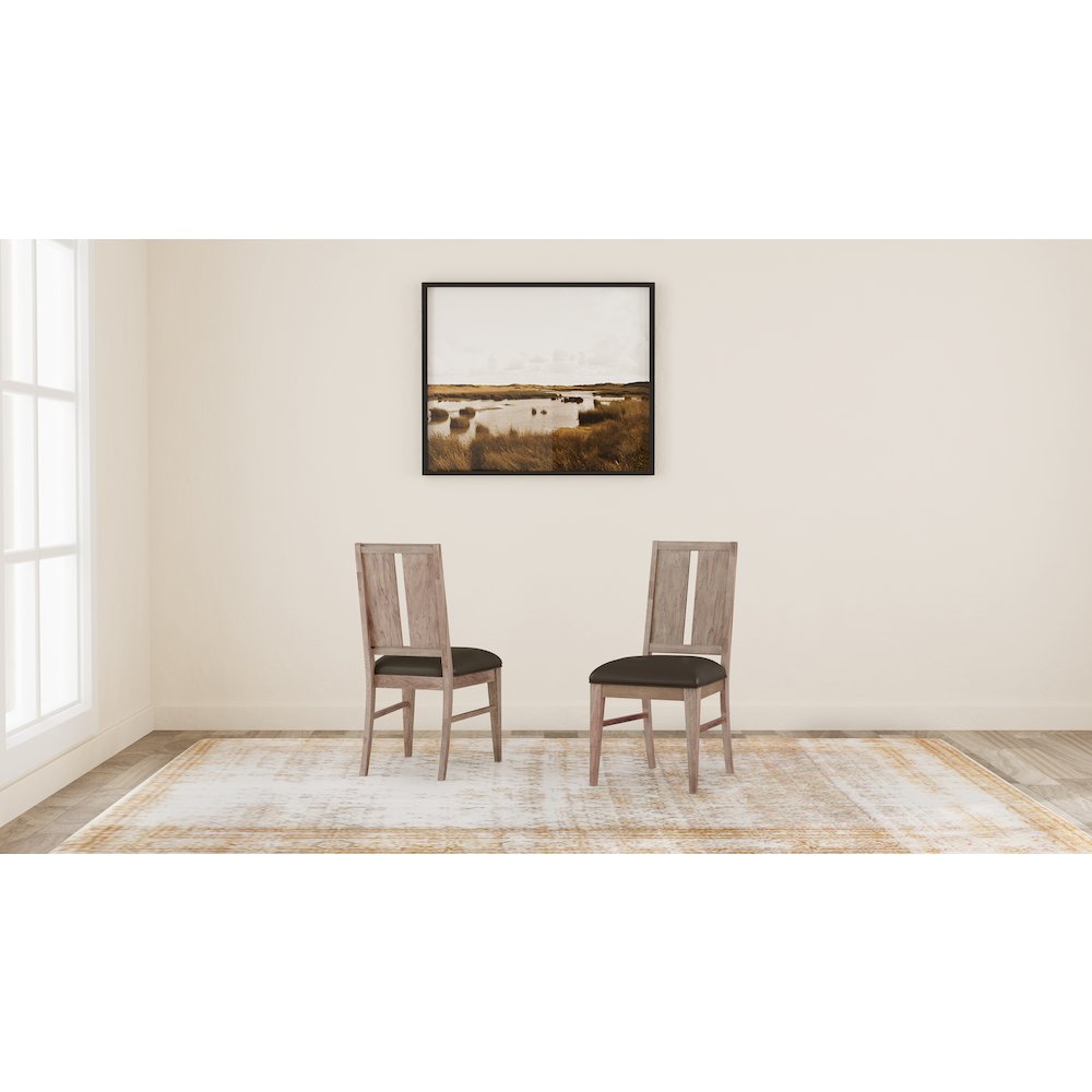 Casual Loft Panel Back Upholstered Side Chair (2 pack), Roasted Hazelnut