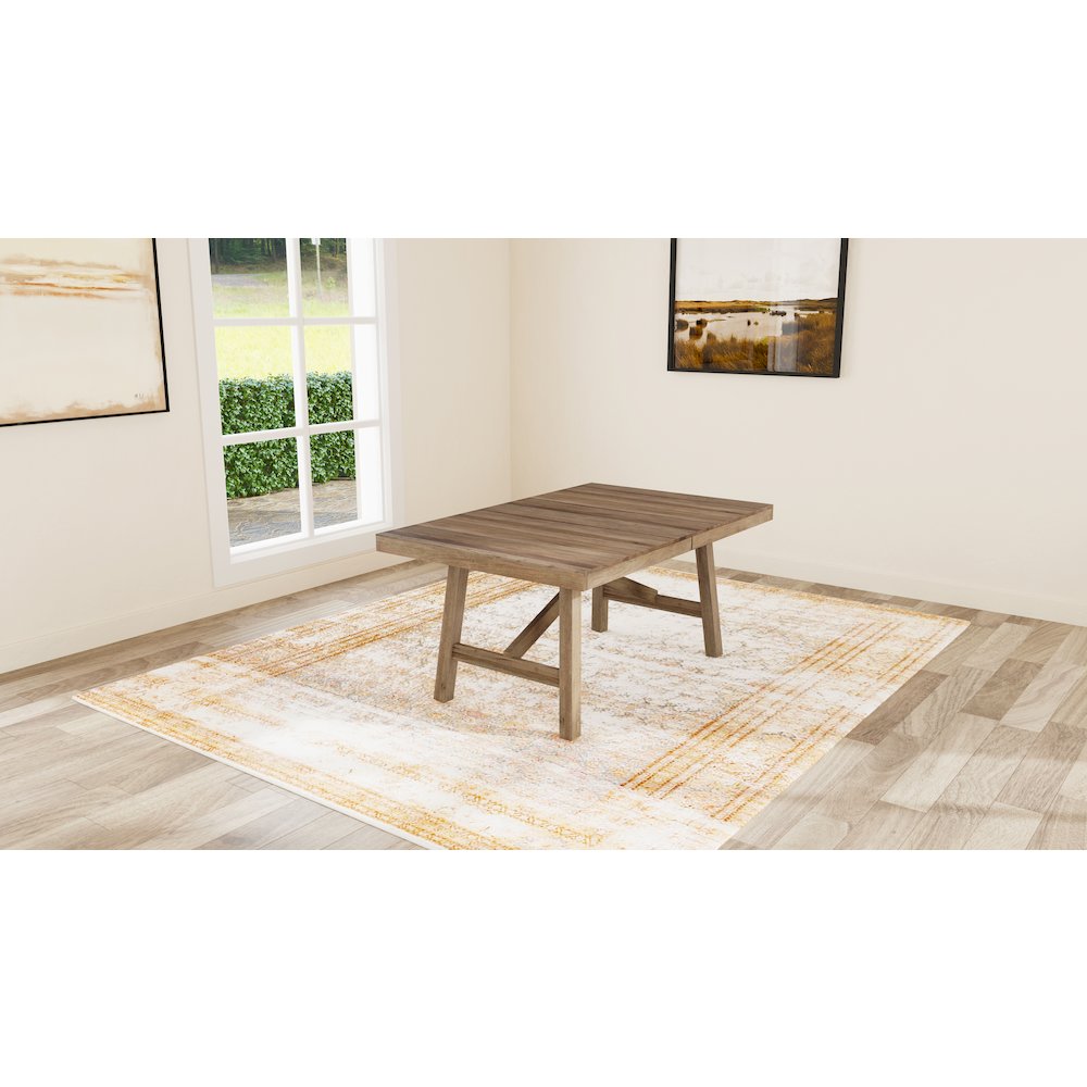 Casual Loft (68" - 100.25")  Trestle Table, Roasted Hazelnut