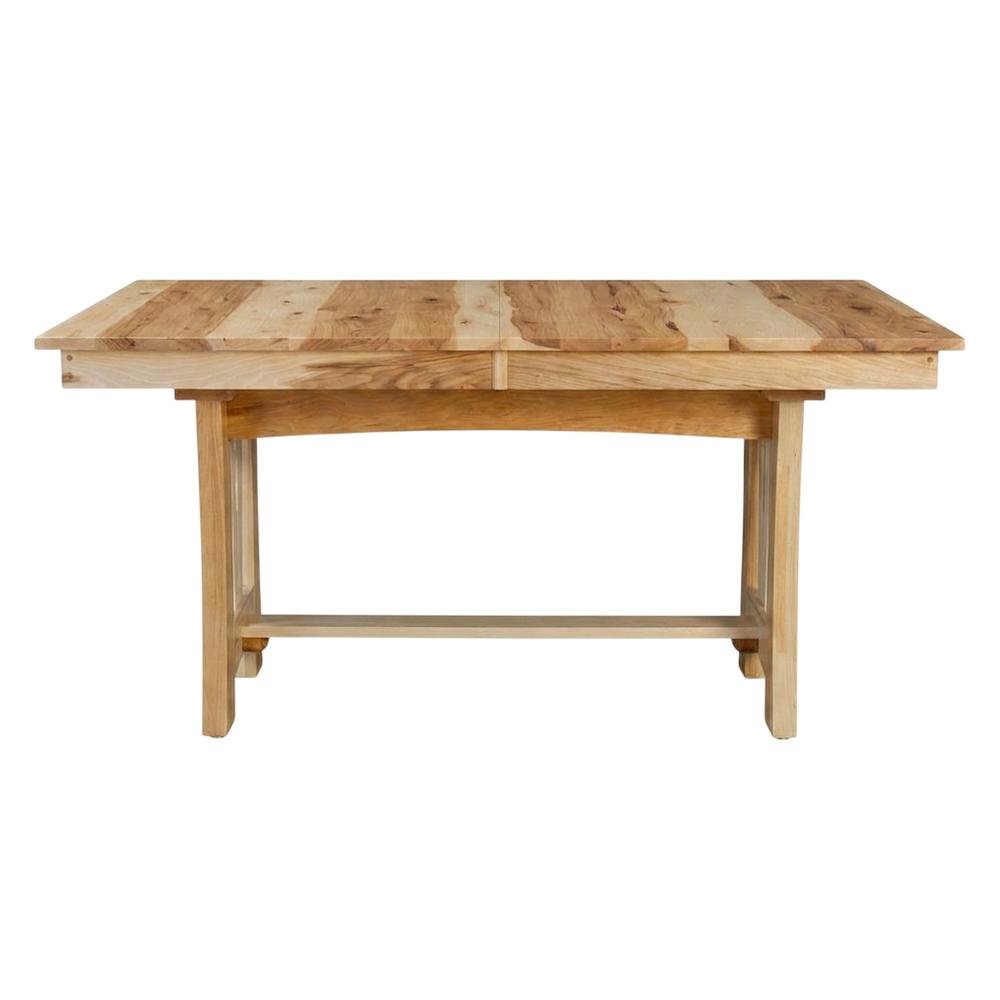 Adjustable Dining Table with Natural Hickory Finish and Self-Storing Leaves