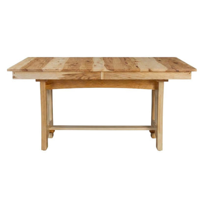 Adjustable Dining Table with Natural Hickory Finish and Self-Storing Leaves