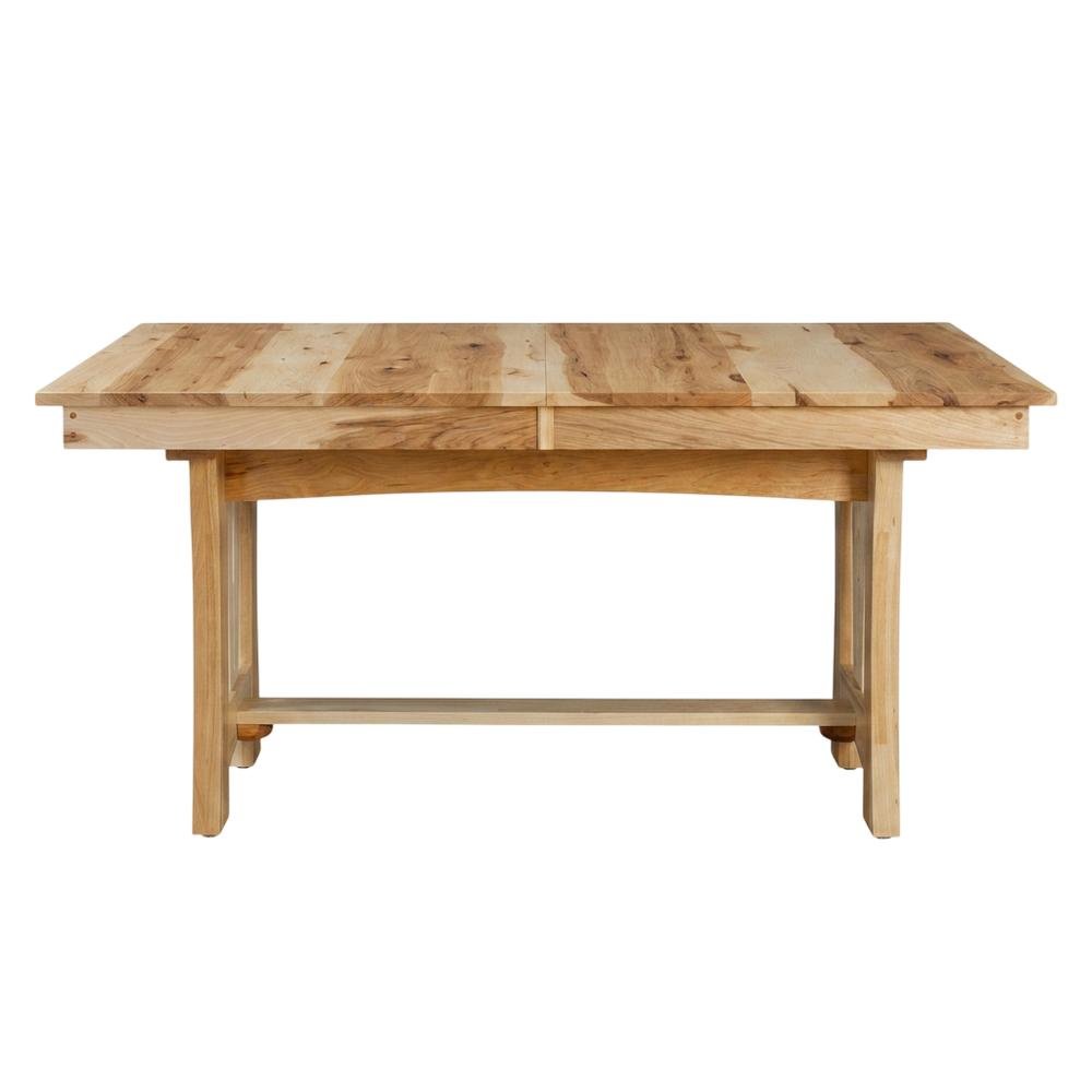 Adjustable Dining Table with Natural Hickory Finish and Self-Storing Leaves