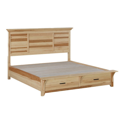 Gallagher Queen Storage Bed, Natural Hickory