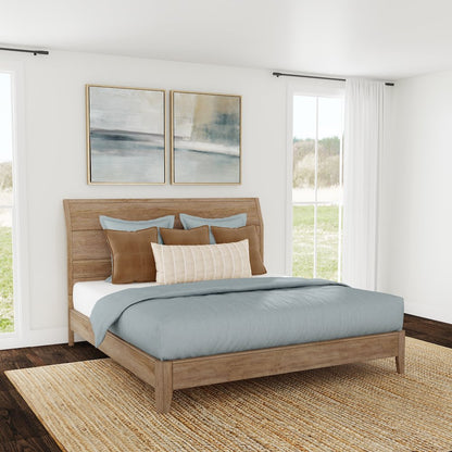 Geo Heights Queen Panel Bed, Butterscotch