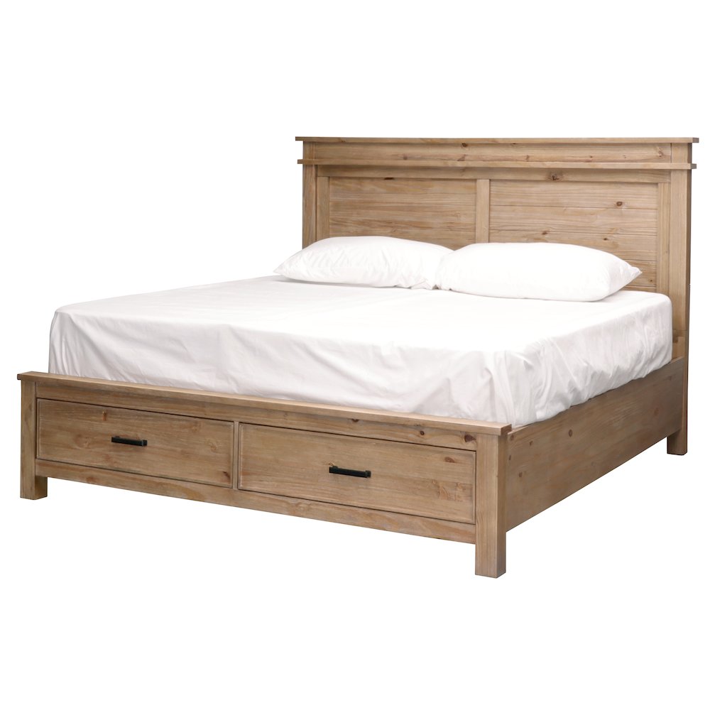 Glacier Point King Storage Bed, Golden Java Finish