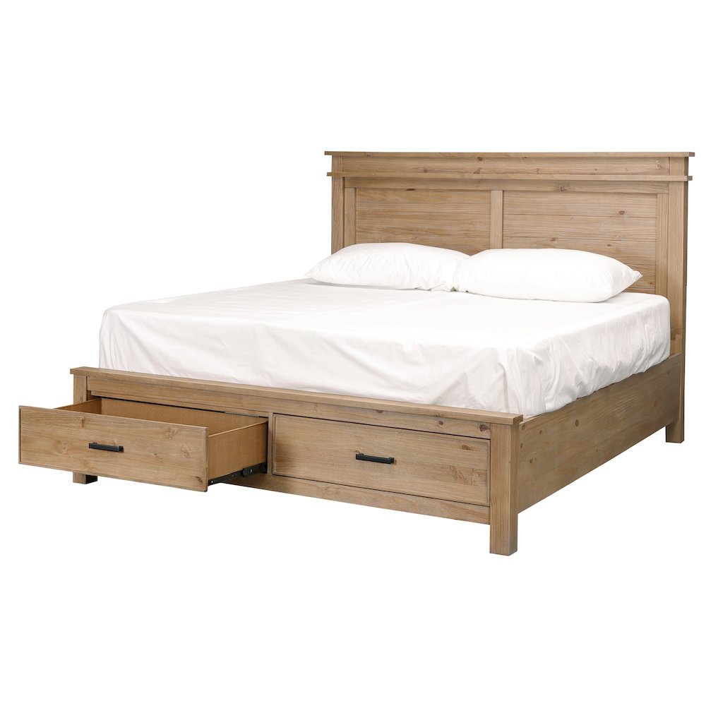 Glacier Point King Storage Bed, Golden Java Finish