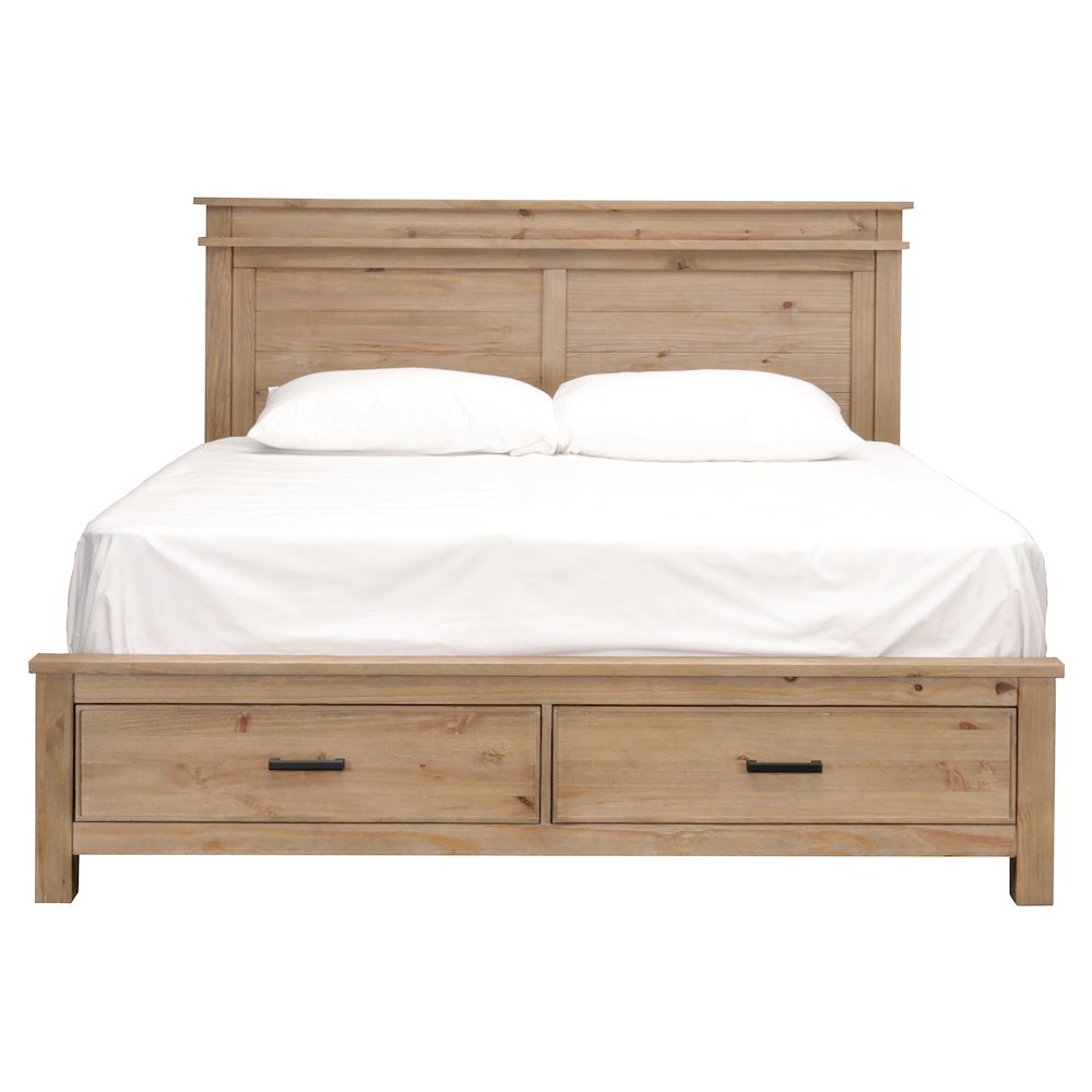 Glacier Point California King Storage Bed, Golden Java Finish