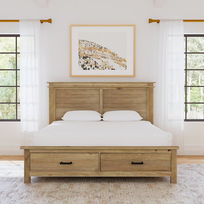 Glacier Point King Storage Bed, Golden Java Finish