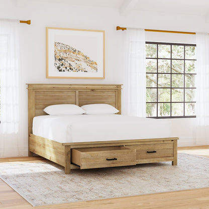 Glacier Point King Storage Bed, Golden Java Finish