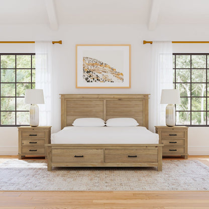 Glacier Point King Storage Bed, Golden Java Finish