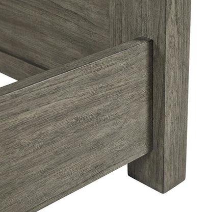 Graystone Finish Queen Panel Bed with Solid New Zealand Pine