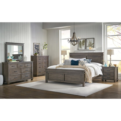 Glacier Point King Panel Bed, Graystone Finish