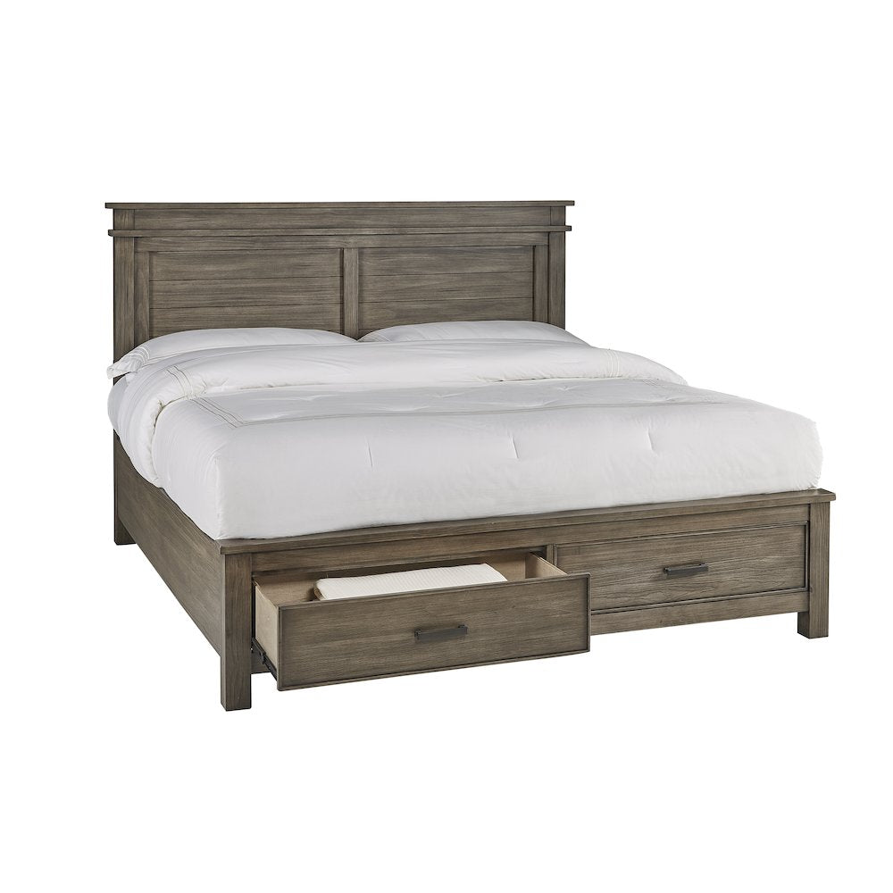 Glacier Point King Storage Bed, Graystone Finish