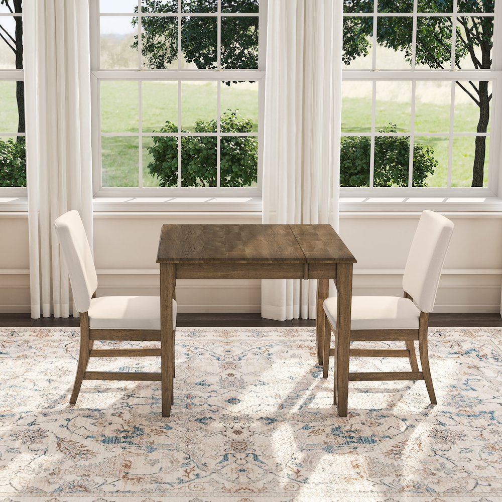 Leucadia Dinette Table with (1) 18" Self-Storing Butterfly Leaf, Toasted Java