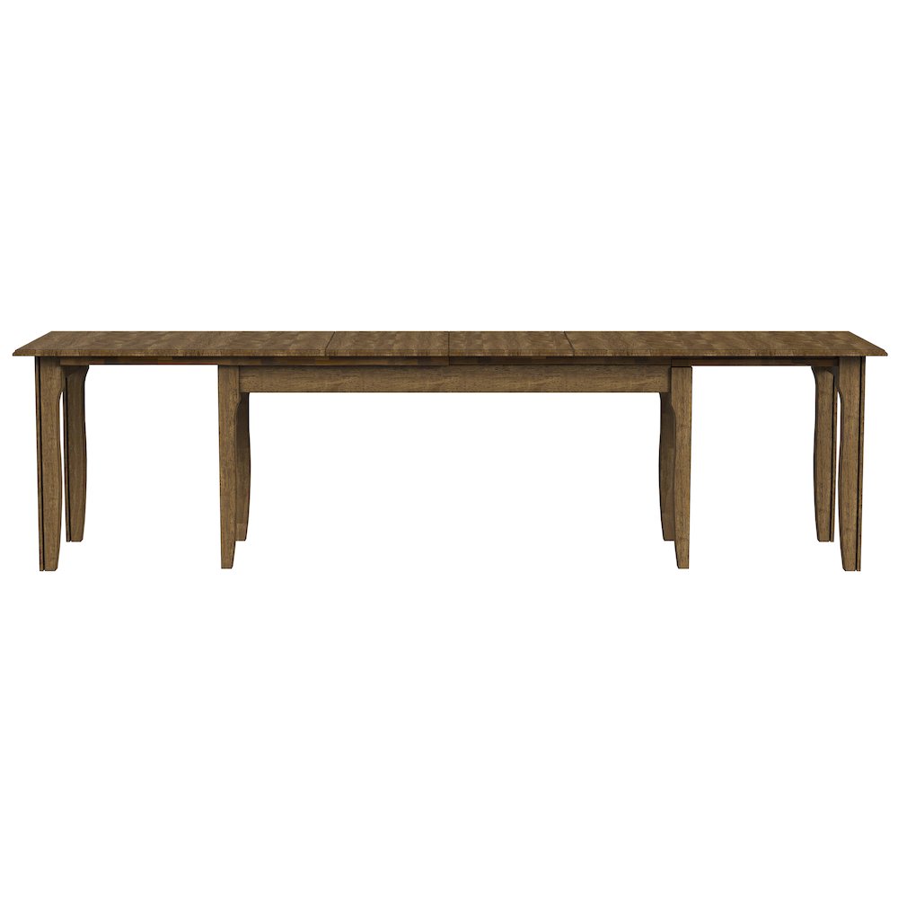 Leucadia 61.25"-133.25" Three-Leaf Extension Table, Toasted Java