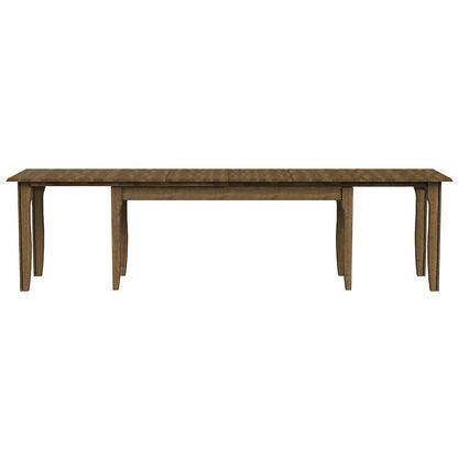 Leucadia 61.25"-133.25" Three-Leaf Extension Table, Toasted Java