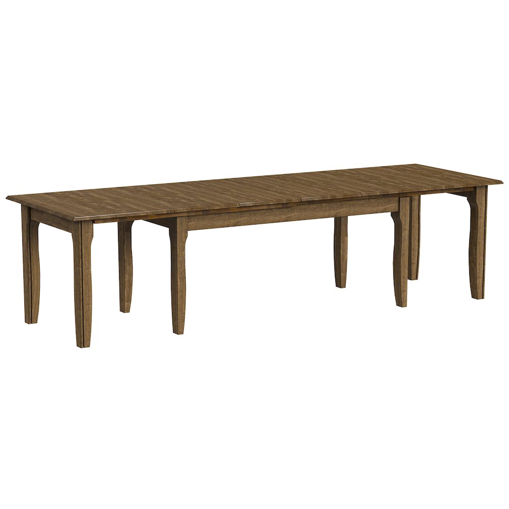 Leucadia 61.25"-133.25" Three-Leaf Extension Table, Toasted Java