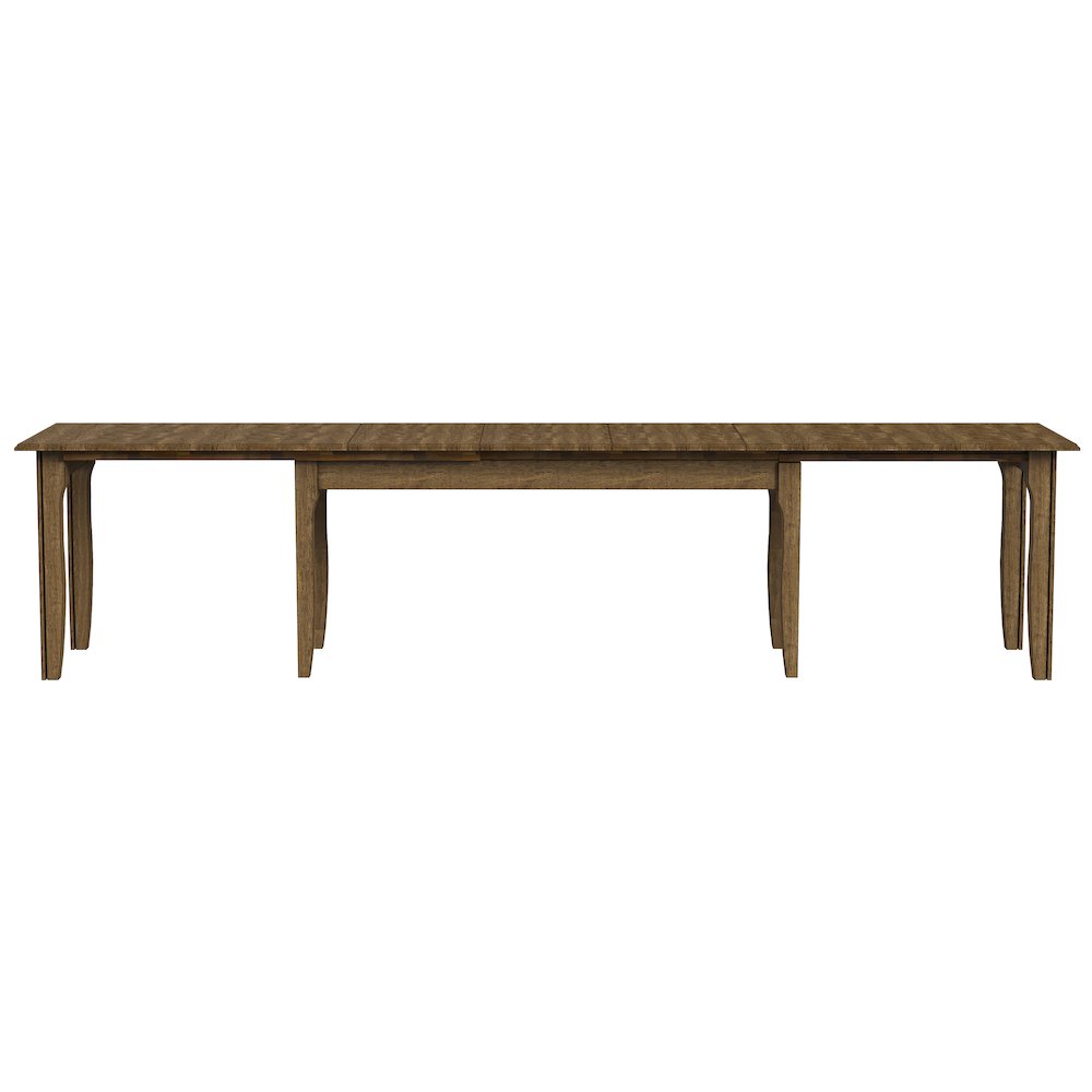 Leucadia 61.25"-133.25" Three-Leaf Extension Table, Toasted Java