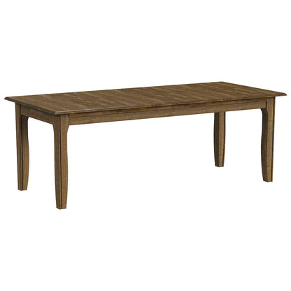Leucadia 61.25"-133.25" Three-Leaf Extension Table, Toasted Java