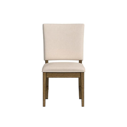 Toasted Java ladderback side chairs with upholstered seats, 2-piece set