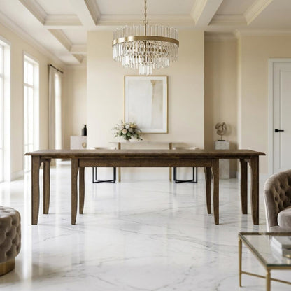Extendable Dining Table in Toasted Java Finish, Seats Up to 10