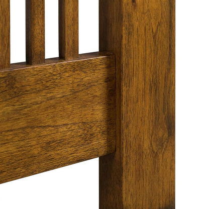 Mission-Style Queen Slat Bed in Harvest Finish with Mindi Wood