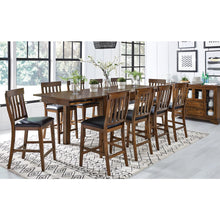 64"-100" Gathering Height Leg Table with (2) 18" Butterfly Leaves,Rustic Whiskey