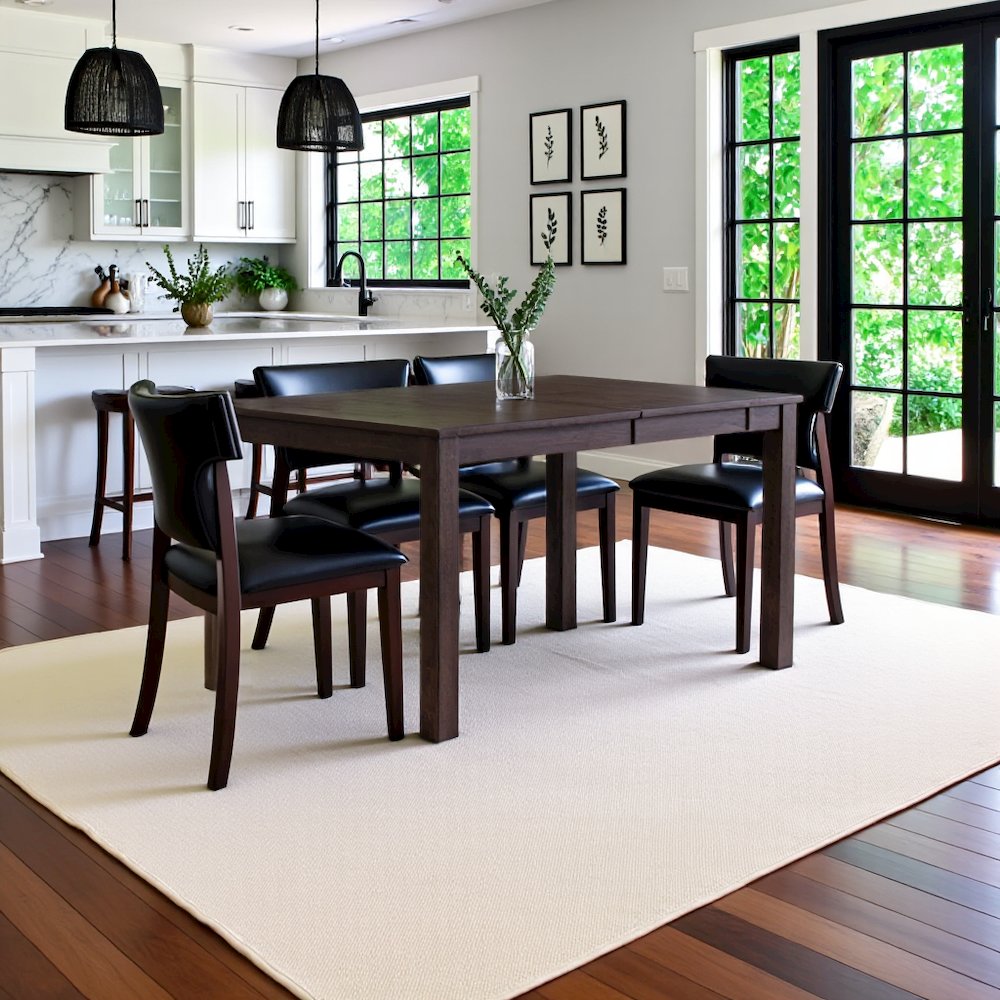 Warm Gray Square Kitchen Table, 36 Inch to 54 Inch Dining Table