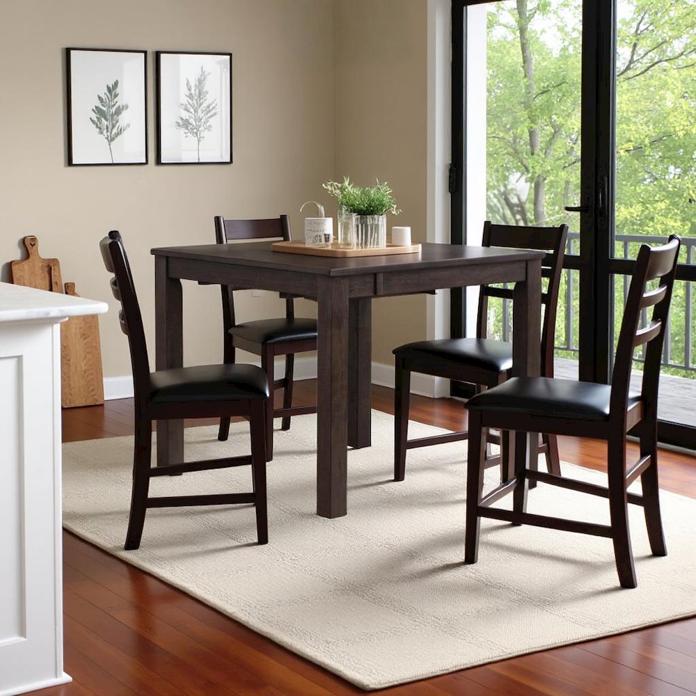 Warm Gray Square Kitchen Table, 36 Inch to 54 Inch Dining Table