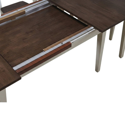 Solid Rubberwood Extendable Dining Table, Storing Leaves, Seats 12, Cocoa Bean