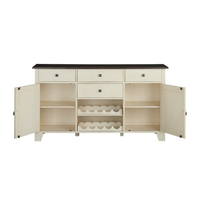 Toluca 66" Server, Chalk / Cocoa Bean