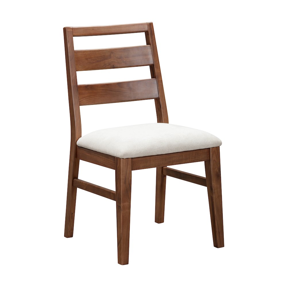 Voss Ladderback Upholstered Side Chair (2 pack), Sable