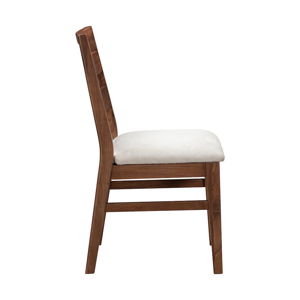 Voss Ladderback Upholstered Side Chair (2 pack), Sable