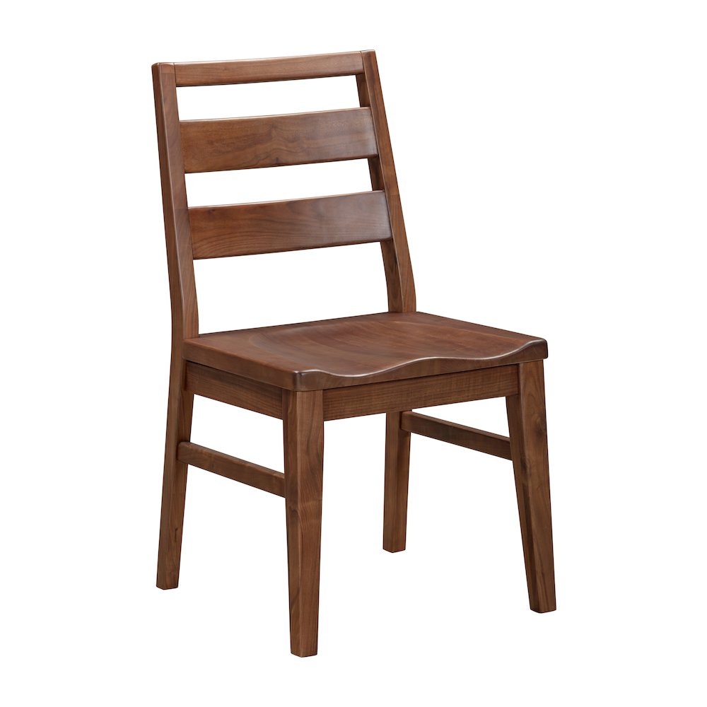 Voss Ladderback Chair with Wood Seat (2 pack), Sable