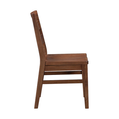 Voss Ladderback Chair with Wood Seat (2 pack), Sable