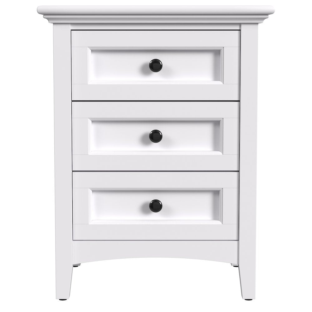 Westlake 3 Drawer Nightstand, White