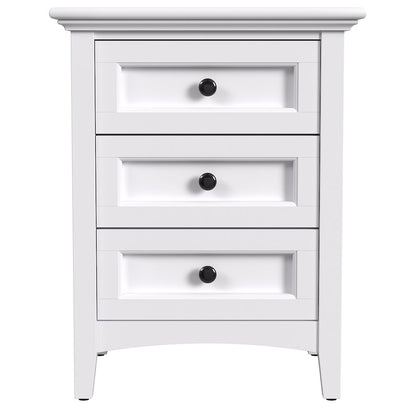 Westlake 3 Drawer Nightstand, White