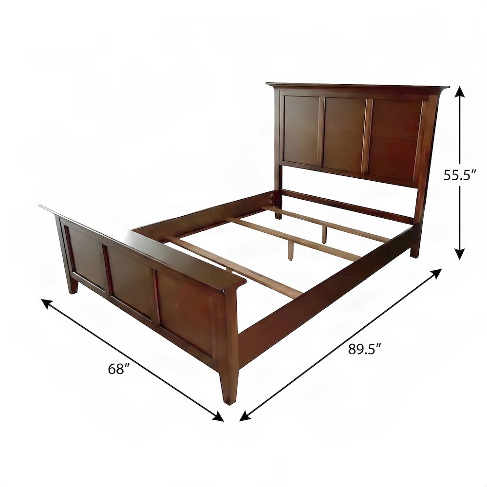Westlake Queen Mansion Bed, Cherry Brown Finish