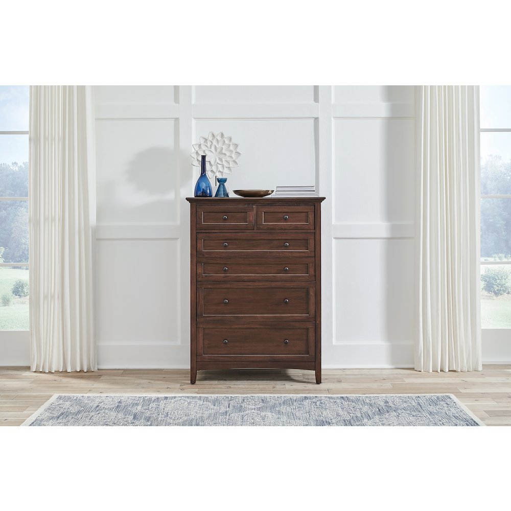 Westlake 6 Drawer Chest, Cherry Brown Finish