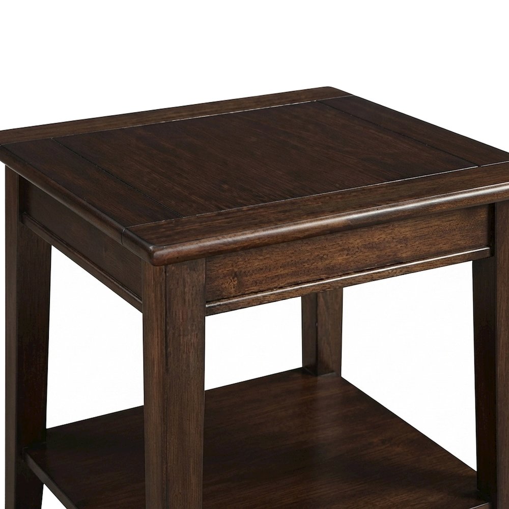 Westlake End Table, with Shelf, Cherry Brown