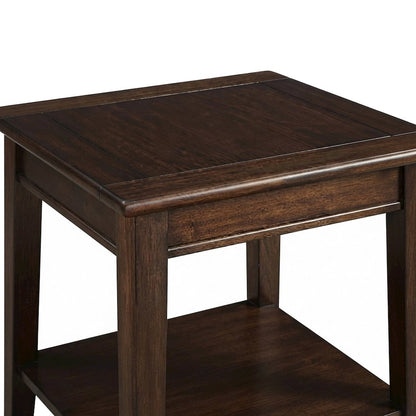 Westlake End Table, with Shelf, Cherry Brown