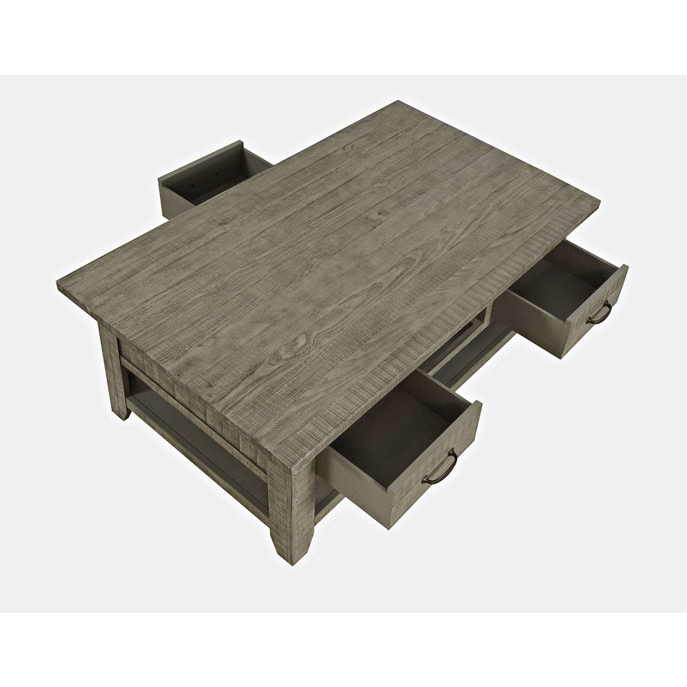Telluride Rustic Farmhouse 3-Pc Living Room Coffee/End/USB Table Set