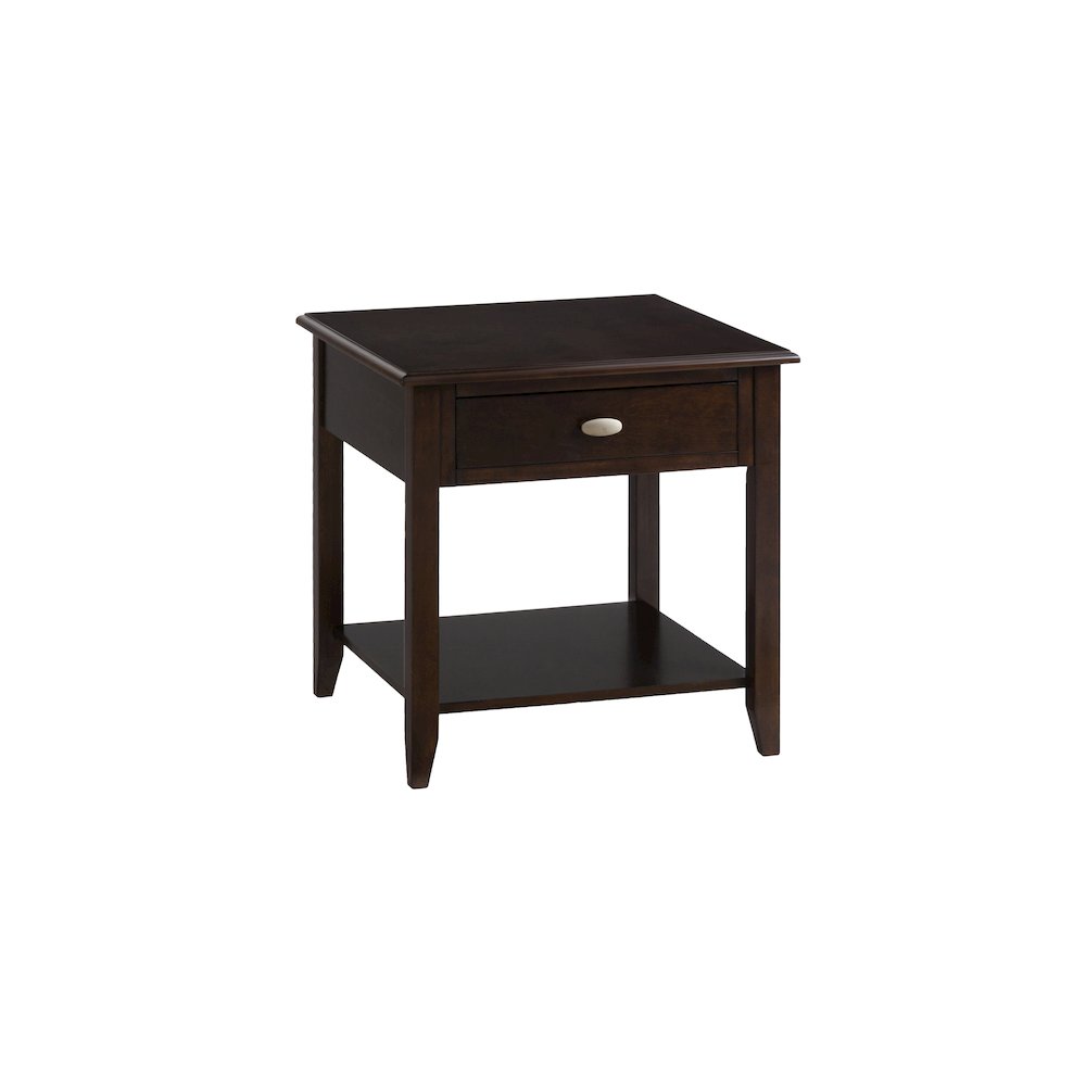 Merlot Warm Contemporary End Table
